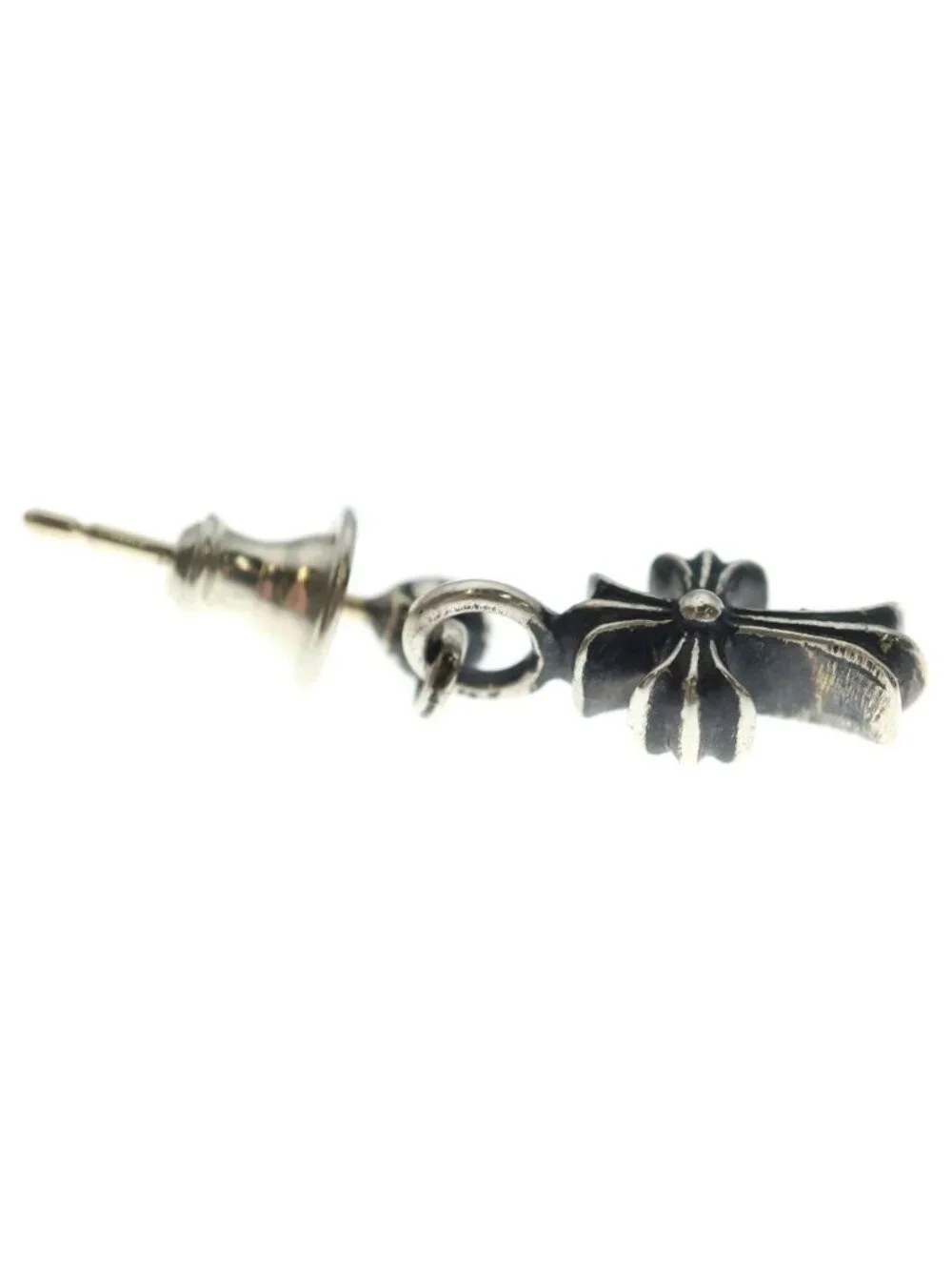 Chrome Hearts Drp Stck CH Crs Stack CH Cross Dropearrings Silver Earring